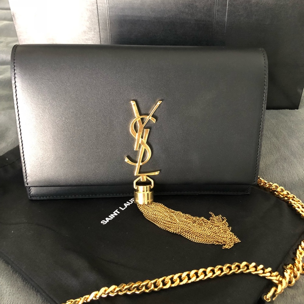 Kate Monogram YSL Tassel Wallet on Chain